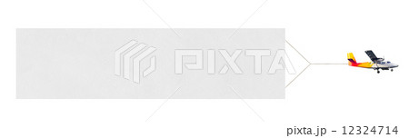 Flying airplane and banner Flying airplane and banner 12324714