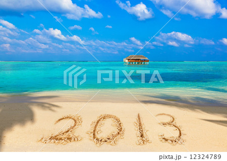 Numbers 2013 on beach Numbers 2013 on beach 12324789