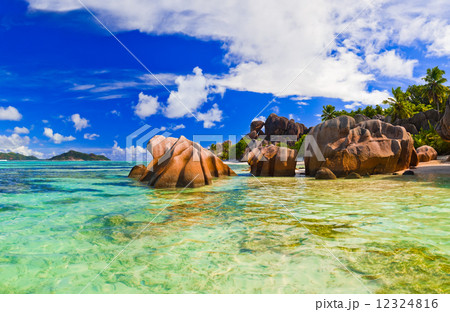 Beach Source d'Argent at Seychelles 12324816