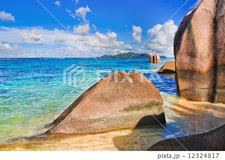 Stones on tropical beach 12324817
