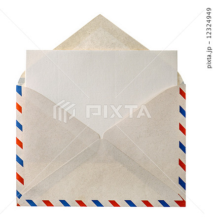 vintage air mail envelope letter isolated on white vintage air mail envelope letter isolated on white 12324949