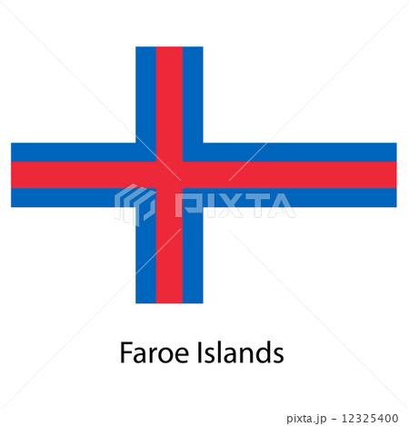 Flag  of the country  faroe islands. Vector illustration.  12325400