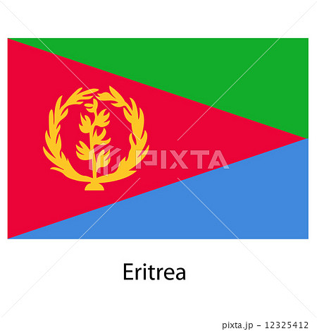 Flag  of the country  eritrea. Vector illustration. 
