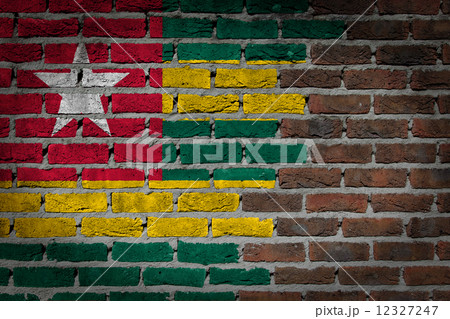 Brick wall texture with flag 12327247