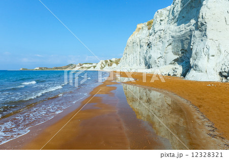 Xi Beach morning view (Greece, Kefalonia). 12328321