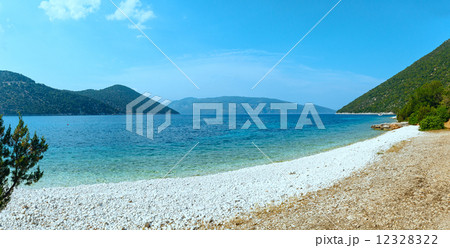 Summer view of Antisamos beach (Greece,  Kefalonia). 12328322