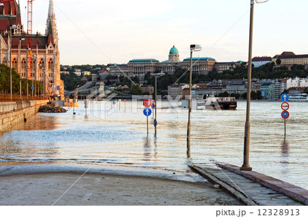 Flooded terrain in Europe 12328913