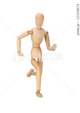 wooden mannequin, isolated on white background 12329674