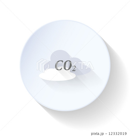 Carbon dioxide flat icon 12332019