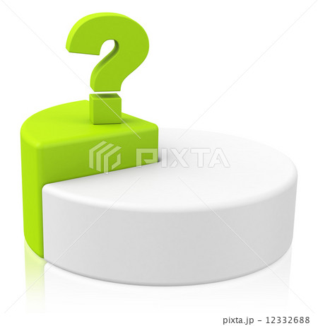 pie chart diagram and question mark 12332688