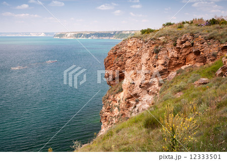 Bulgaria, Black Sea. Coastal landscape of Kaliakra headland Bulgaria, Black Sea. Coastal landscape of Kaliakra headland 12333501
