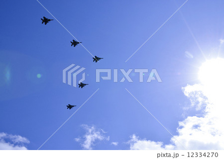 飛行機 大空 スカイブルー 飛行機 大空 スカイブルー 12334270