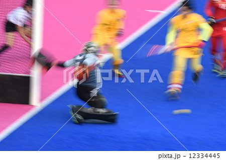 ホッケーのゴールキーパー ホッケーのゴールキーパー 12334445