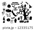 Set of funny cartoon doodle halloween elements 12335175