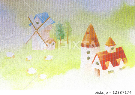Patterned paintings of small houses. Patterned paintings of small houses. 12337174