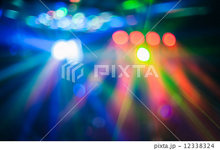 Color disco club light with special effects and laser show 12338324