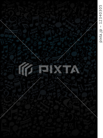 一面の音符＿黒の３色 12340305