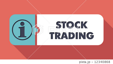 Stock Trading on Scarlet in Flat Design. 12340868