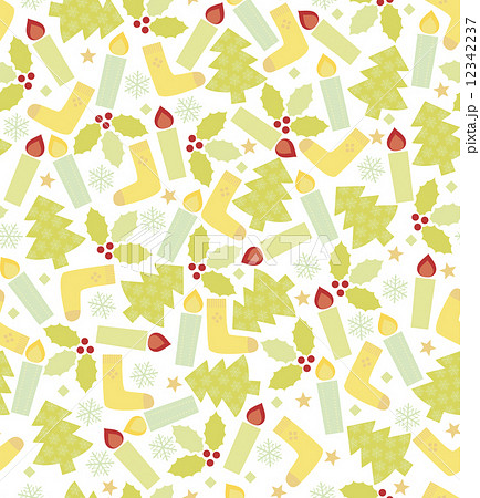 クリスマス柄のシームレスパターンのイラスト素材 12342237 Pixta
