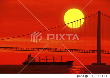 明石海峡大橋 昇陽 明石海峡大橋 昇陽 12343151