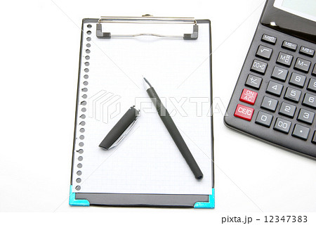 calculator and pen 12347383
