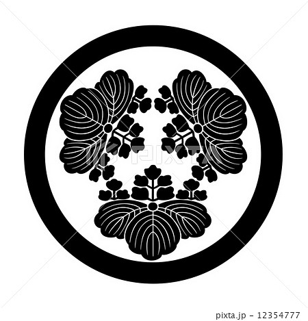 進士　丸に三つ寄せ五三桐 12354777