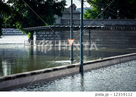 Flooded terrain in Europe 12359112
