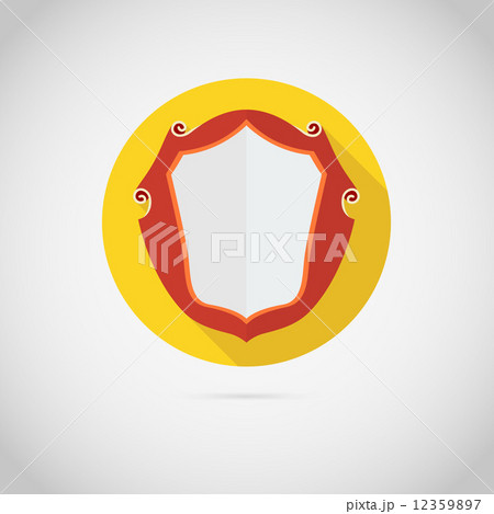 Vintage shield, vector icon 12359897