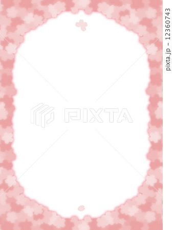 桜のフレーム_ぼかしと影 12360743