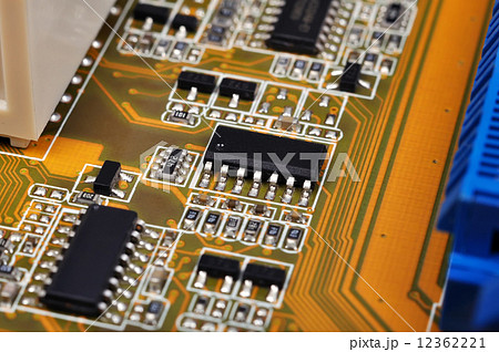 circuit board with microchips 12362221