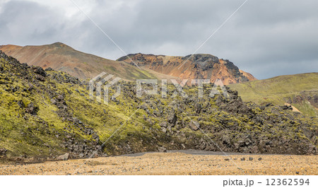 Landmannalaugar unbelievable lava landscape, Iceland 12362594