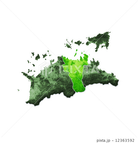 香川県と高松市地図 12363592