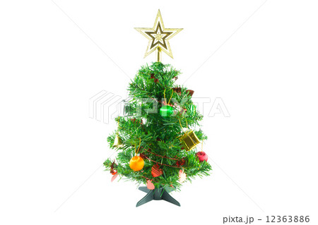 Decorated Christmas Tree on White Background 12363886