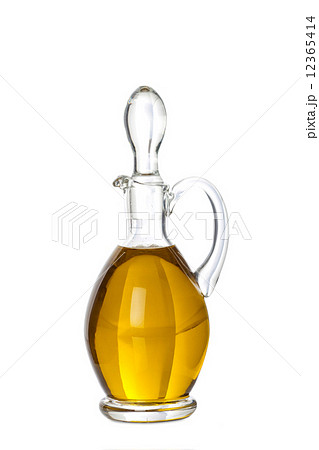 Glass carafe with olive oil 12365414