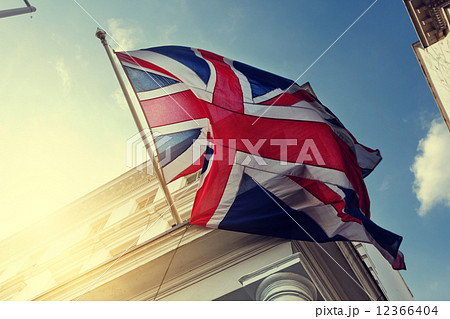 flag of UK on government building 12366404
