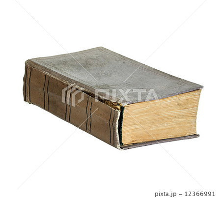 Old book isolated on white background 12366991