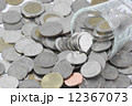 Coins over the glass be comparable to greed of human 12367073