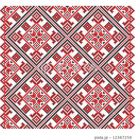 Embroidery. Ukrainian national ornament 12367259