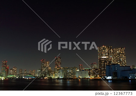 隅田川夜景・月島（３） 12367773