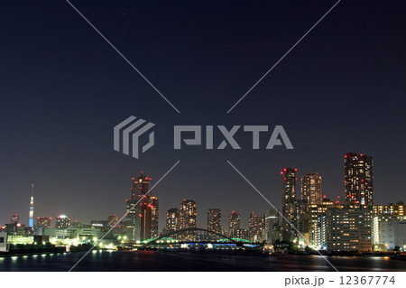 隅田川夜景・月島（２） 12367774
