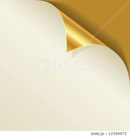 Golden page curl with shadow vector template. Golden page curl with shadow vector template. 12368672