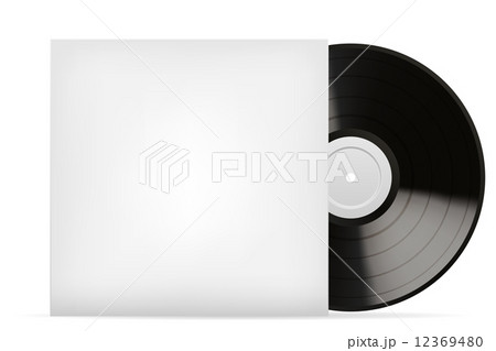 Blank white vinyl cover vector template 12369480