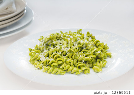 italian fusilli pasta and pesto italian fusilli pasta and pesto 12369611