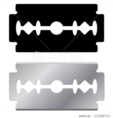 Standard razor blade shape and vector illustration Standard razor blade shape and vector illustration 12369711