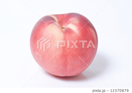 Peach close-up on white background 12370879