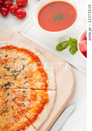 Italian original thin crust pizza Italian original thin crust pizza 12373016