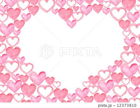 ハート フレーム 枠 枠飾り 囲み飾り 桃色 愛 心 ラブ 好き バレンタインデー ホワイトデ のイラスト素材