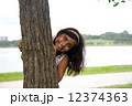 Young Indian Girl playing in park 12374363