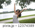 Young Indian Girl playing in park 12374389