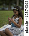 Young Indian Girl playing in park 12374392